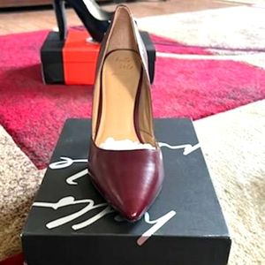 Burgundy Leather Heels